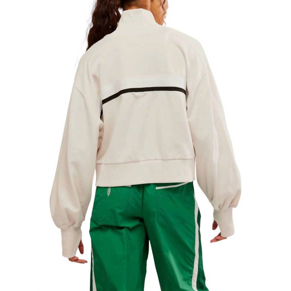 NEW FREE PEOPLE high jump zip up jacket in ivory - Picture 3 of 5